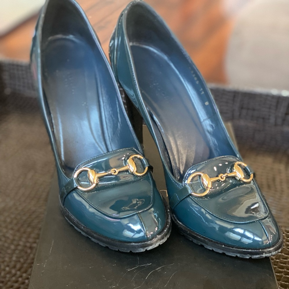 Gucci Horsebit Patent Leather 4inch Loafers